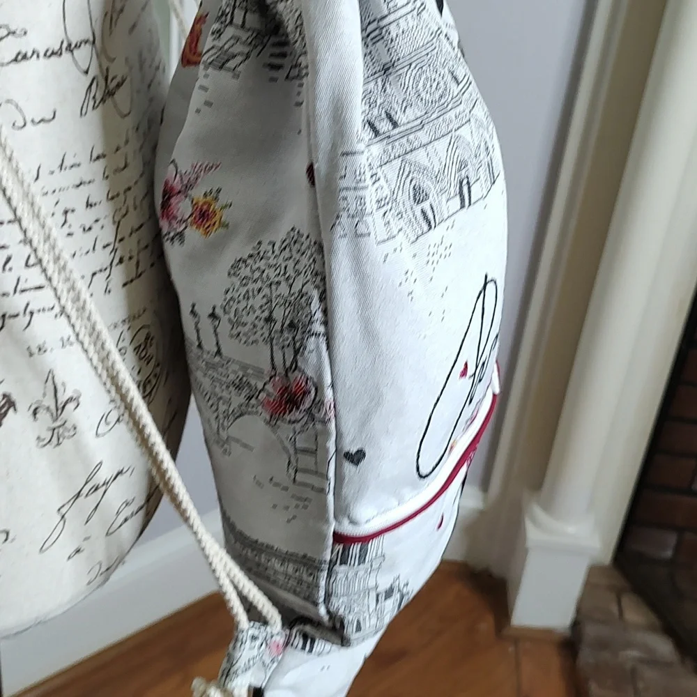 Phebus Et Boree French Backpack/Purse Paris Scene French Lady Unique Embroidered